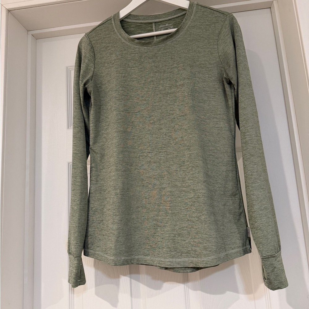 Eddie Bauer Heather Green Long Sleeve Shirt